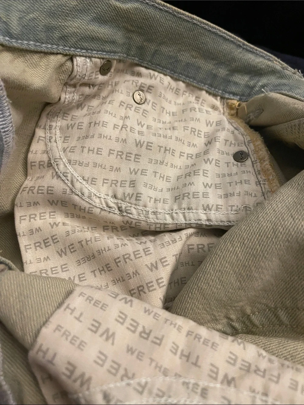 Free People We The Free Women’s Mud Wash Bermuda Denim Jean Jorts Size 25 NWOT
